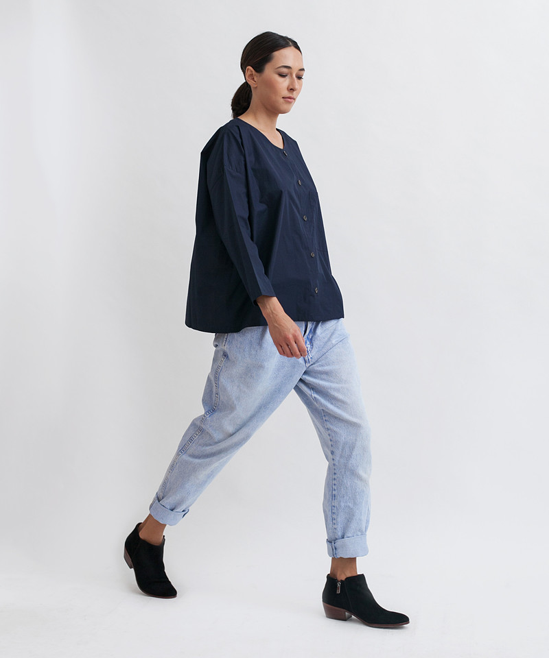 Revisited Matters Cotton Workshirt - Navy