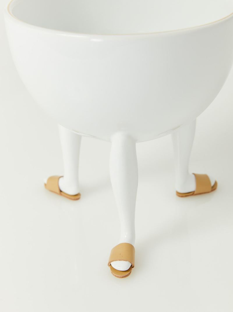 Chen Chen & Kai Williams Leg Bowl with Shoes - White