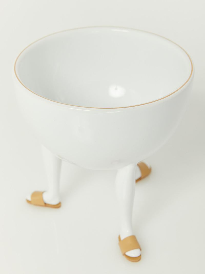 Chen Chen & Kai Williams Leg Bowl with Shoes - White