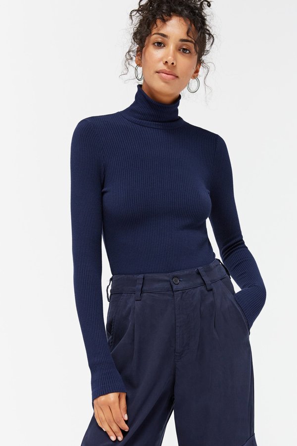 Lacausa Sweater Rib Turtleneck - Ink Lacausa Sweater Rib Turtleneck - Ink