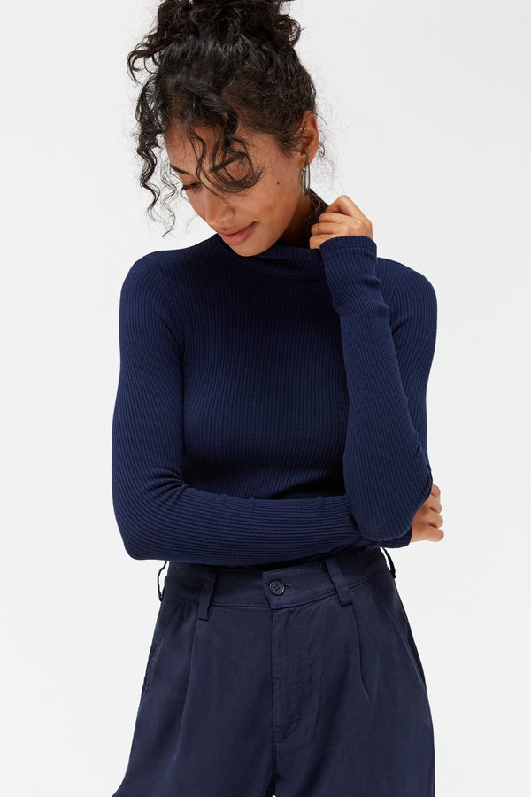 Lacausa Sweater Rib Turtleneck - Ink Lacausa Sweater Rib Turtleneck - Ink
