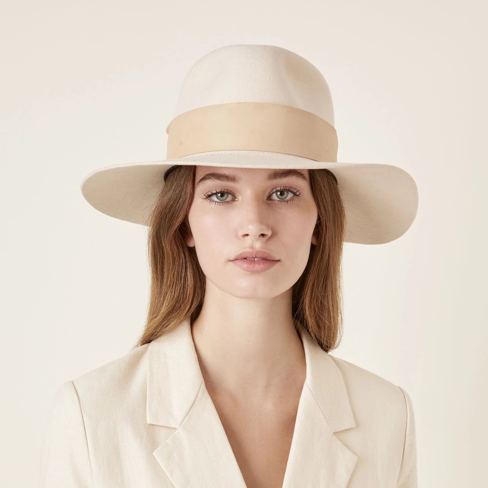 Janessa Leone Carter Hat - Off White | Garmentory display picture 1