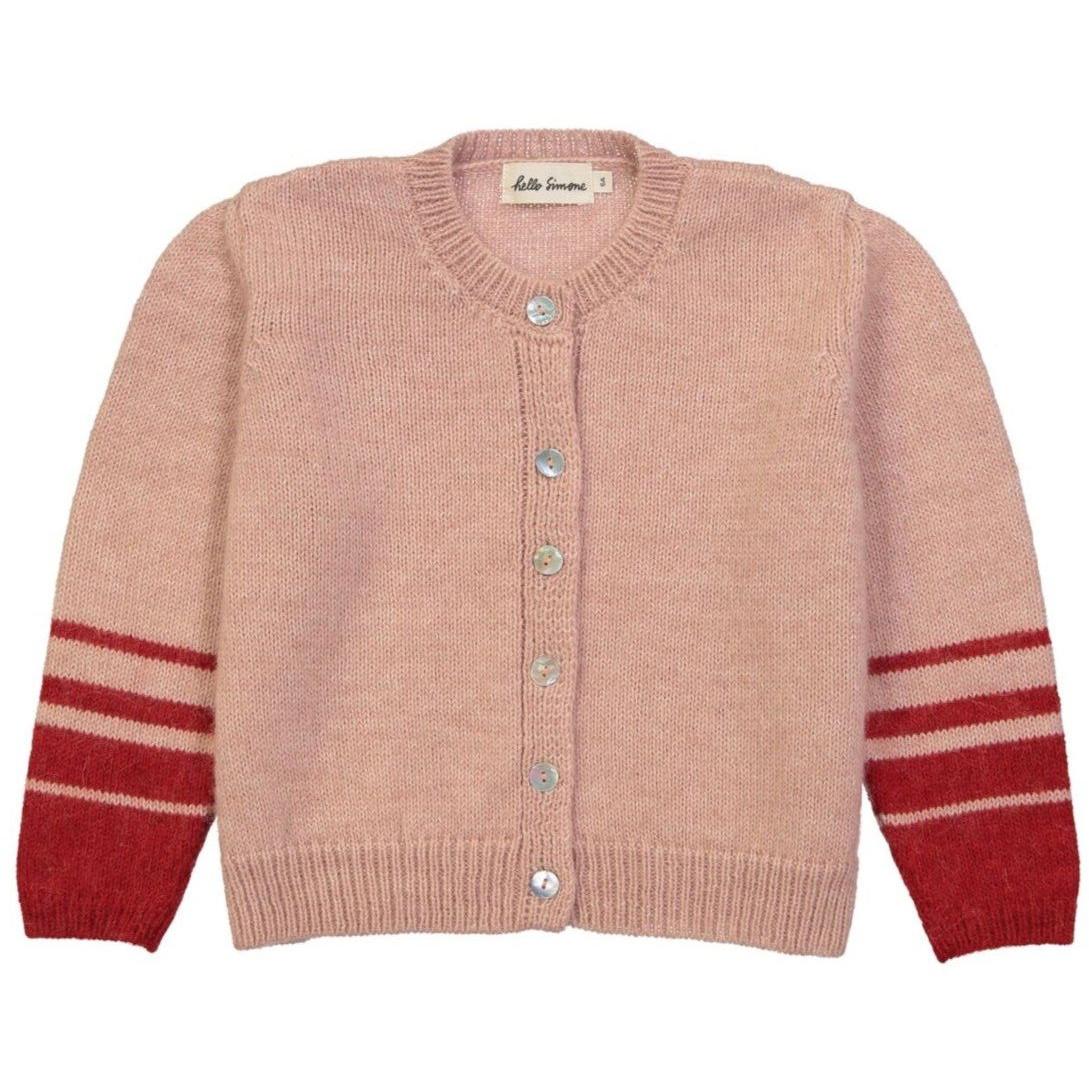 Kids Hello Simone Cosmos Cardigan - Rose | Garmentory