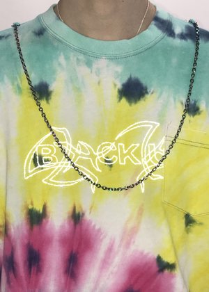 Black Lux Reflective Long Sleeve t-shirt - Blue Tie Dye Black Lux Reflective Long Sleeve t-shirt - Blue Tie Dye