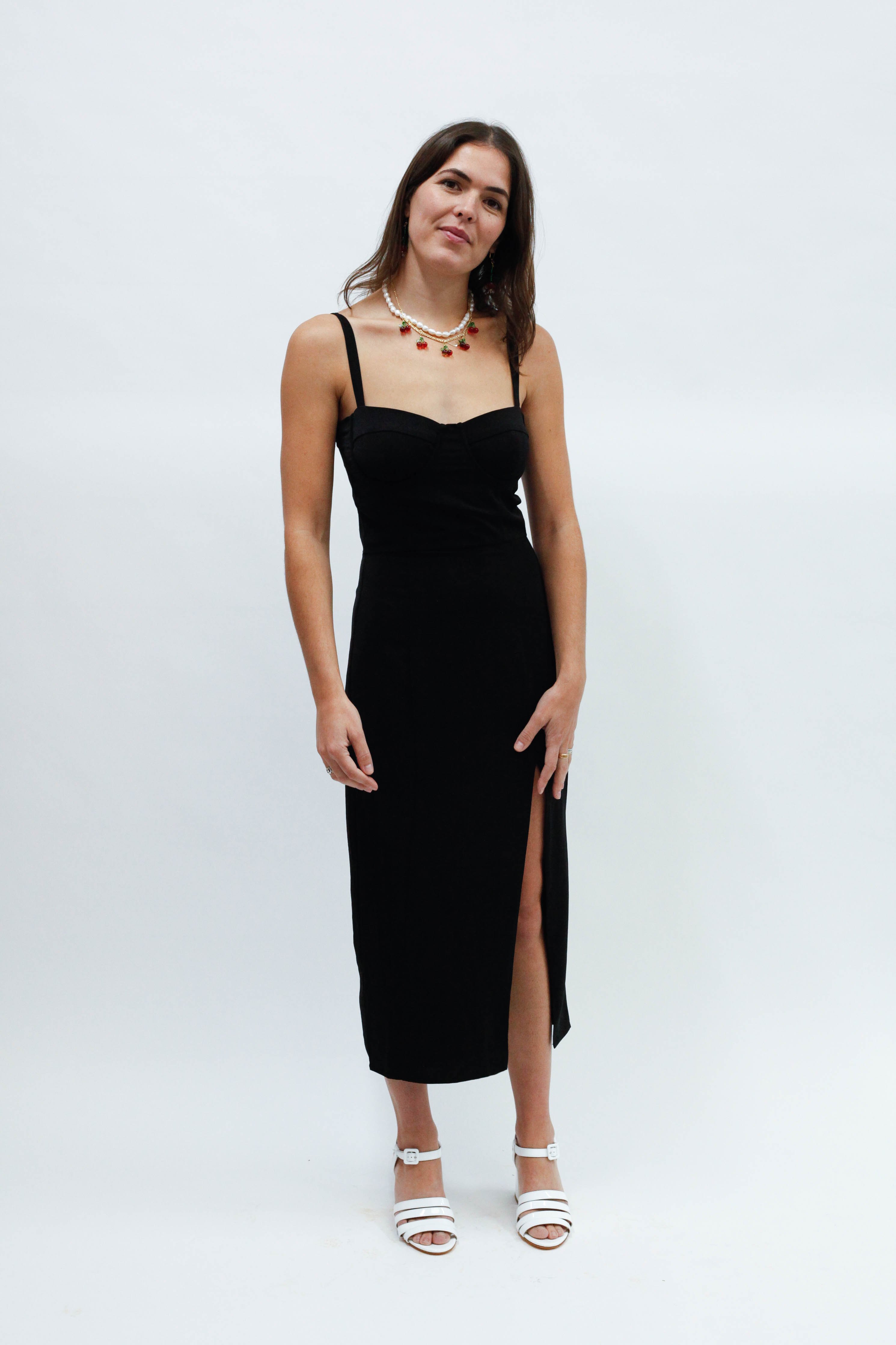 Capulet Ariella Bustier Midi Dress - Black