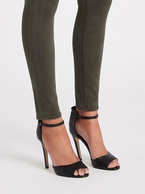 FRAME Denim Le High Skinny Sateen Jean - Deep Moss FRAME Denim Le High Skinny Sateen Jean - Deep Moss