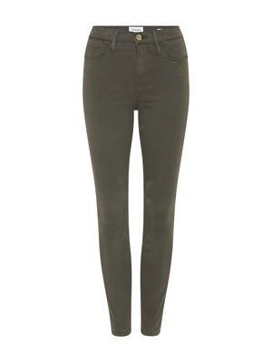 FRAME Denim Le High Skinny Sateen Jean - Deep Moss FRAME Denim Le High Skinny Sateen Jean - Deep Moss