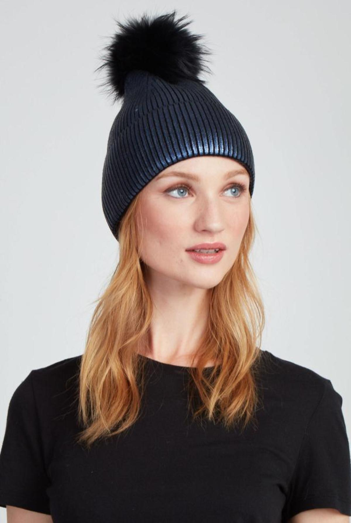 Jocelyn Real Fur Pom-Pom Beanie Jocelyn Kids main image 3