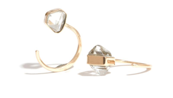 Melissa Joy Manning Herkimer Hug Earrings - 14K Gold Melissa Joy Manning Herkimer Hug Earrings - 14K Gold