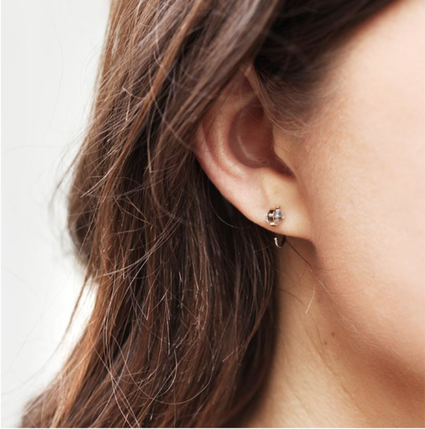 Melissa Joy Manning Herkimer Hug Earrings - 14K Gold Melissa Joy Manning Herkimer Hug Earrings - 14K Gold