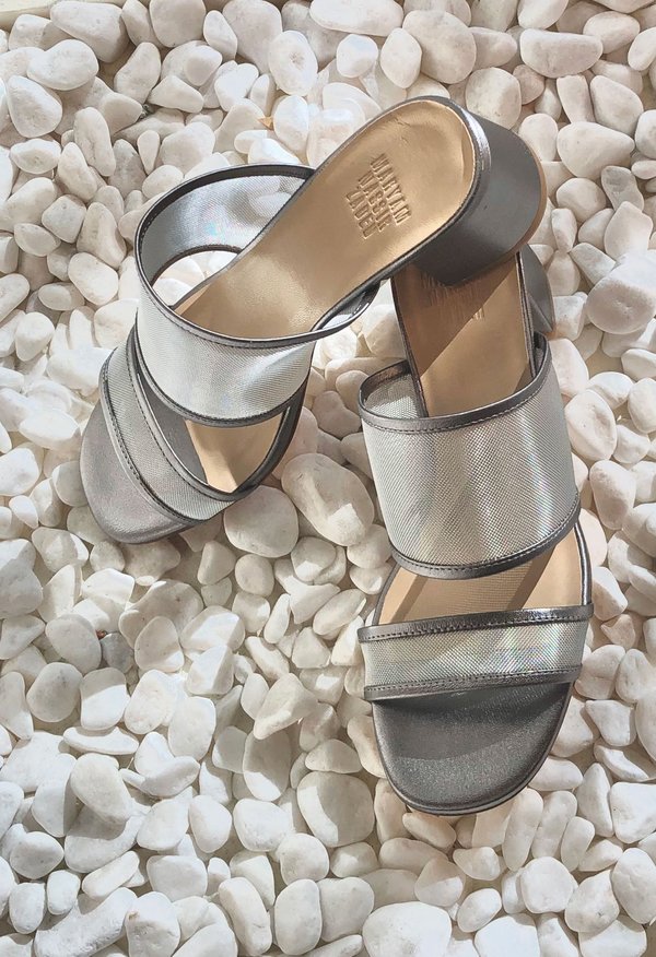 Maryam Nassir Zadeh Martina Mesh Slide - Platinum Maryam Nassir Zadeh Martina Mesh Slide - Platinum