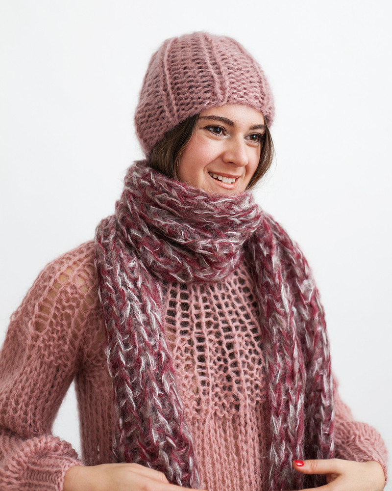 【LIDNM】WOOL MOHAIR MELANGE STOLE LIDNM（リドム）の「WOOL MOHAIR MELANGE STOLE（ストール