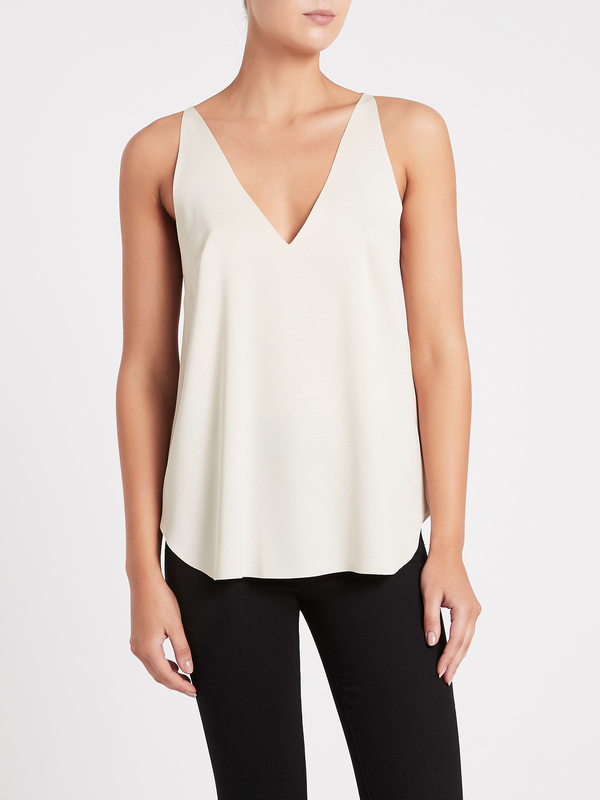 Camilla and Marc Celosia Deep V Neck Tank - Shell Camilla and Marc Celosia Deep V Neck Tank - Shell