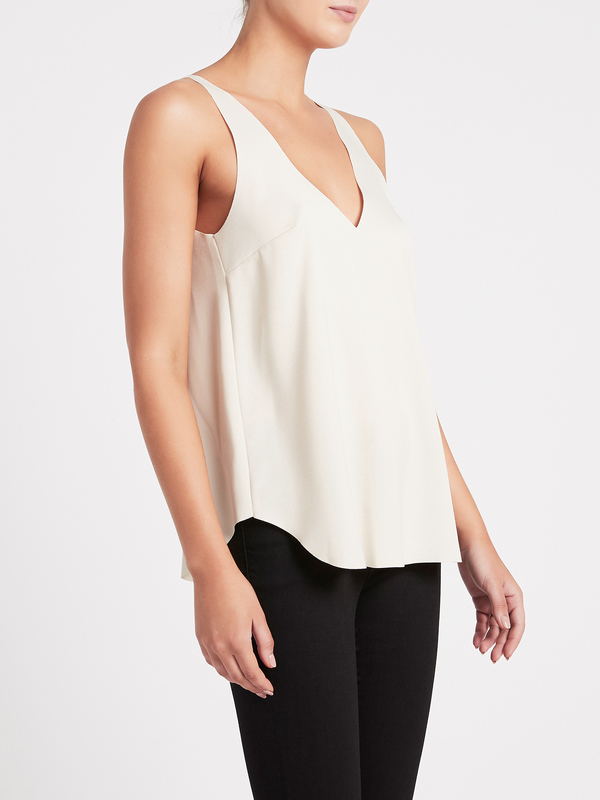 Camilla and Marc Celosia Deep V Neck Tank - Shell Camilla and Marc Celosia Deep V Neck Tank - Shell