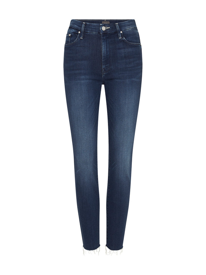 Mother Denim High Waisted Looker Ankle Fray Jean - Tongue in