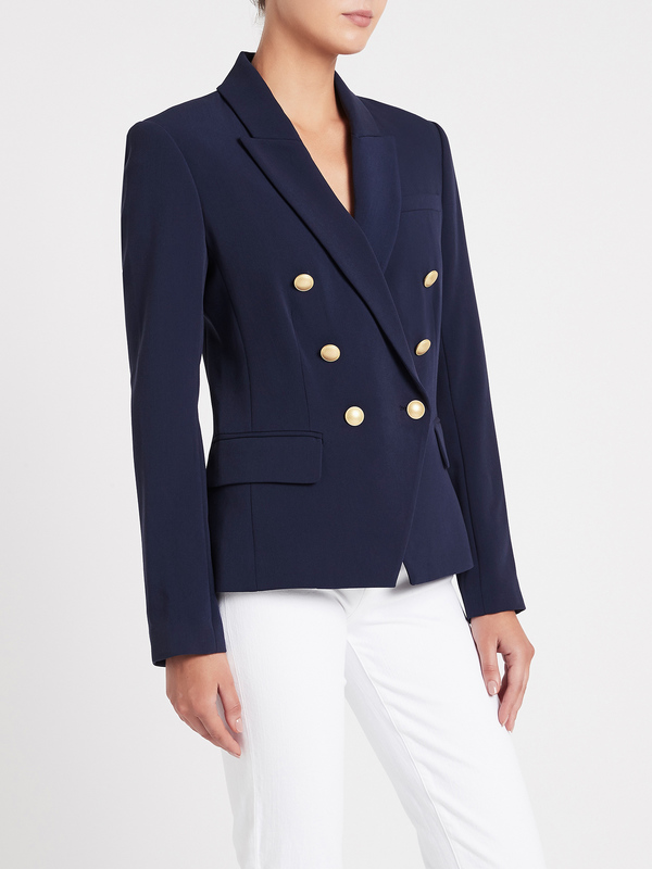 L'agence Kenzie Double Breasted Blazer - Navy L'agence Kenzie Double Breasted Blazer - Navy