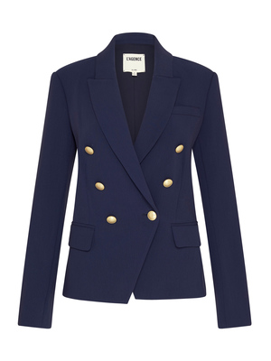 L'agence Kenzie Double Breasted Blazer - Navy | Garmentory