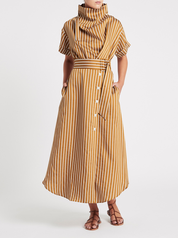 C & M Camilla And Marc Zion Stripe Dress - Tan C & M Camilla And Marc Zion Stripe Dress - Tan
