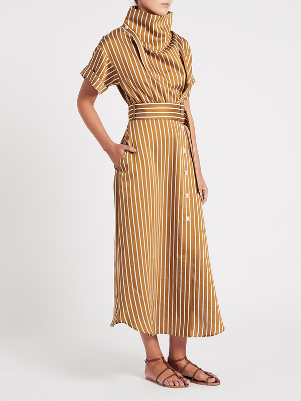 C & M Camilla And Marc Zion Stripe Dress - Tan C & M Camilla And Marc Zion Stripe Dress - Tan