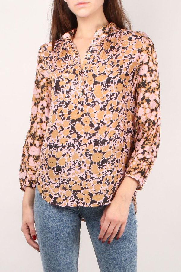 Apiece Apart Core Bravo Blouse - Pink Floral Apiece Apart Core Bravo Blouse - Pink Floral
