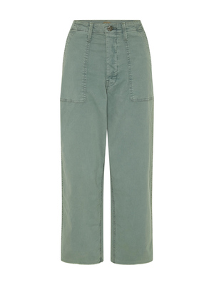 Mother Denim Patch Pocket Private Ankle Fray Jean - Army Green Mother Denim Patch Pocket Private Ankle Fray Jean - Army Green
