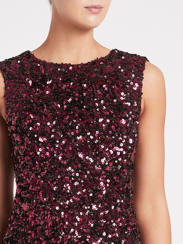 Rebecca Taylor Stretch Sequin Top - Plum Rebecca Taylor Stretch Sequin Top - Plum