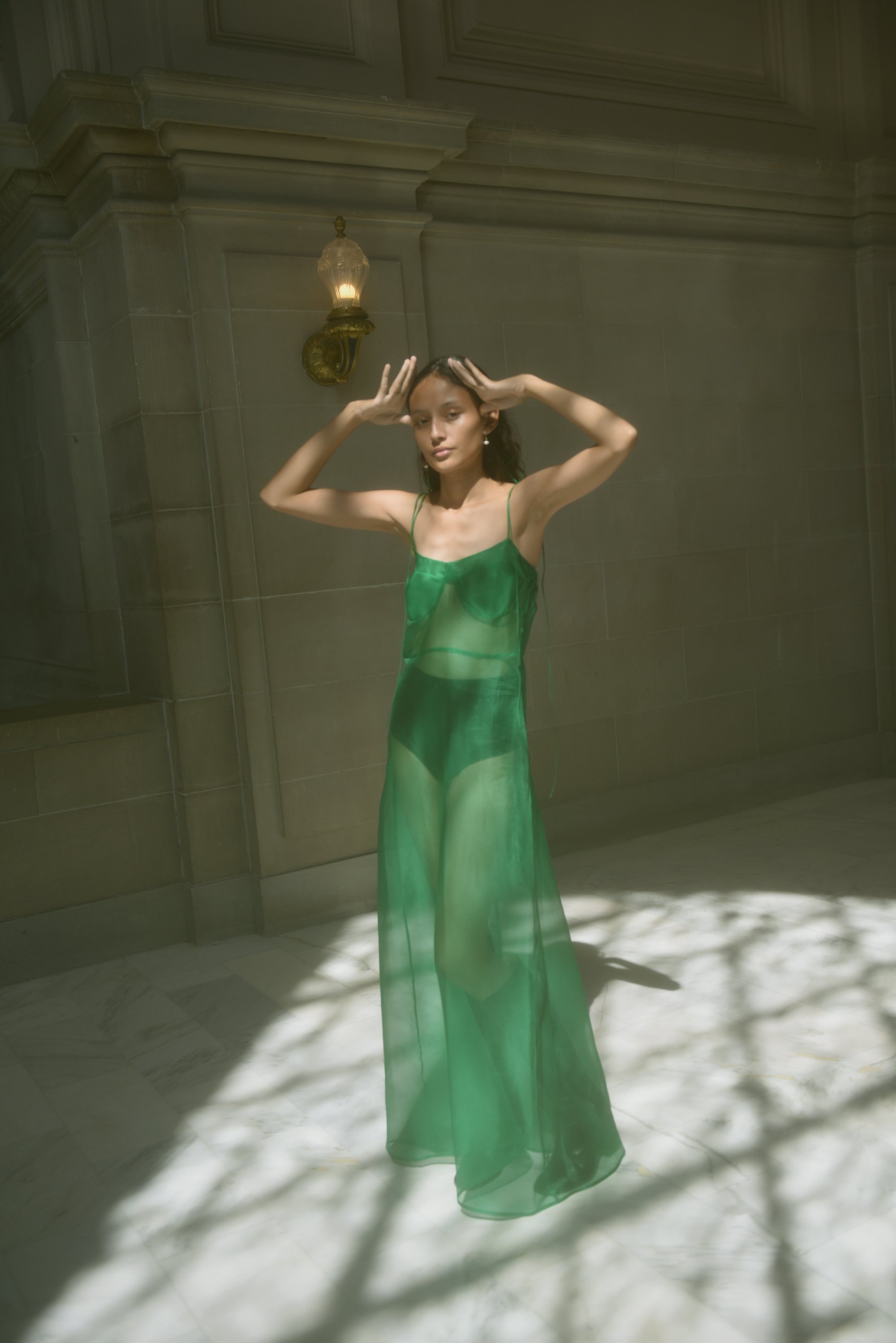 kelly green maxi dress