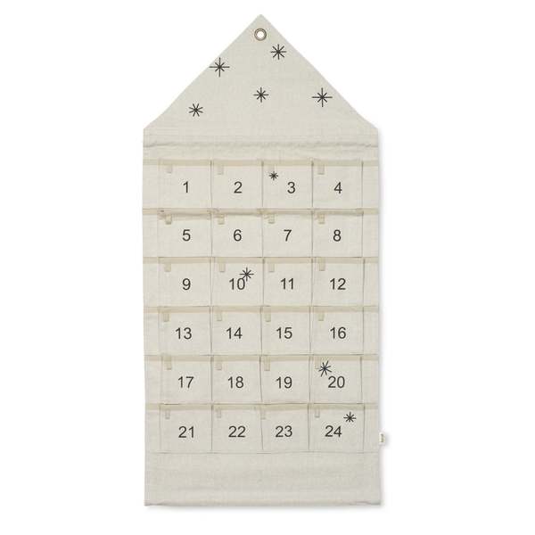 クリスマス ferm LIVING Star Christmas Calendar Star Advent Calendar | Christmas decoration in 100% cotton