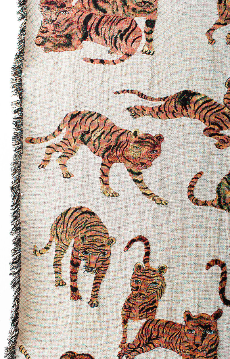 Olivia Wendel Playful Tigers Blanket