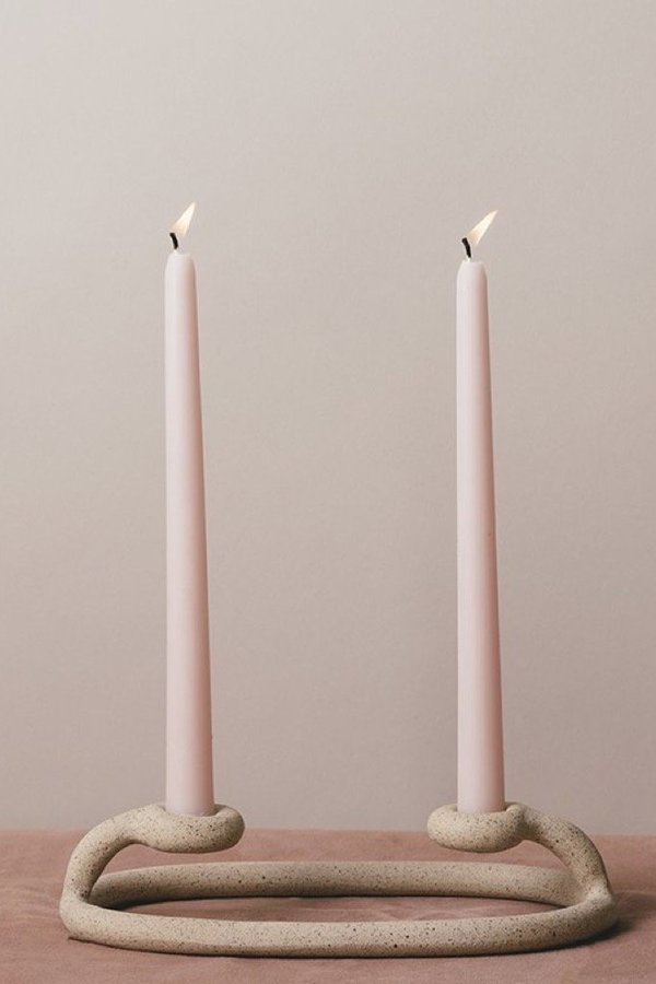 Sin Speckled Duo Candlestick - Speckled Sin Speckled Duo Candlestick - Speckled