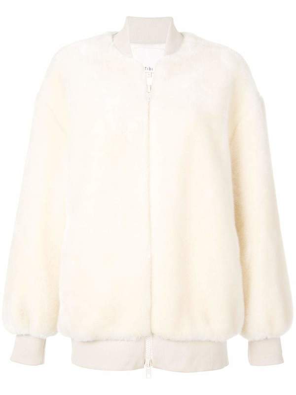 tibi zip up track jacket