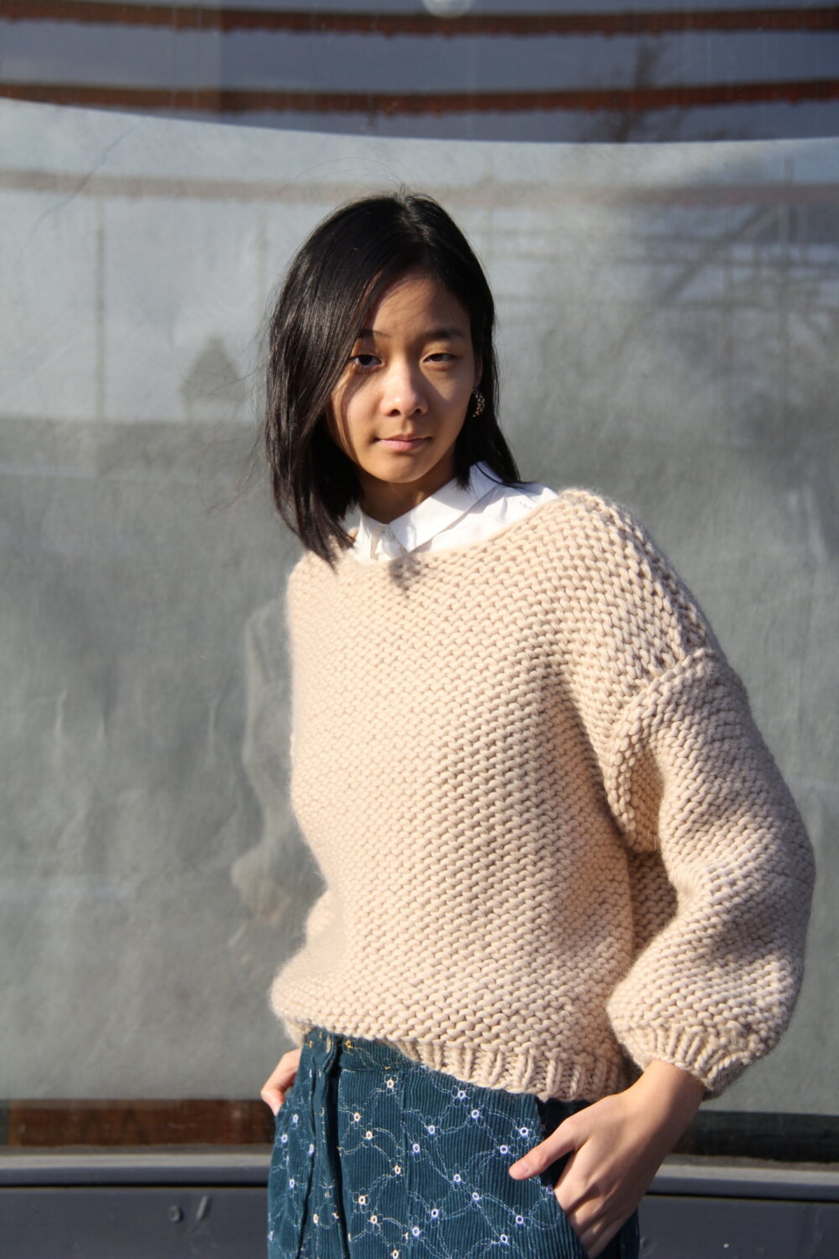 Maiami Big Sweater - Beige - Image 1 of 4