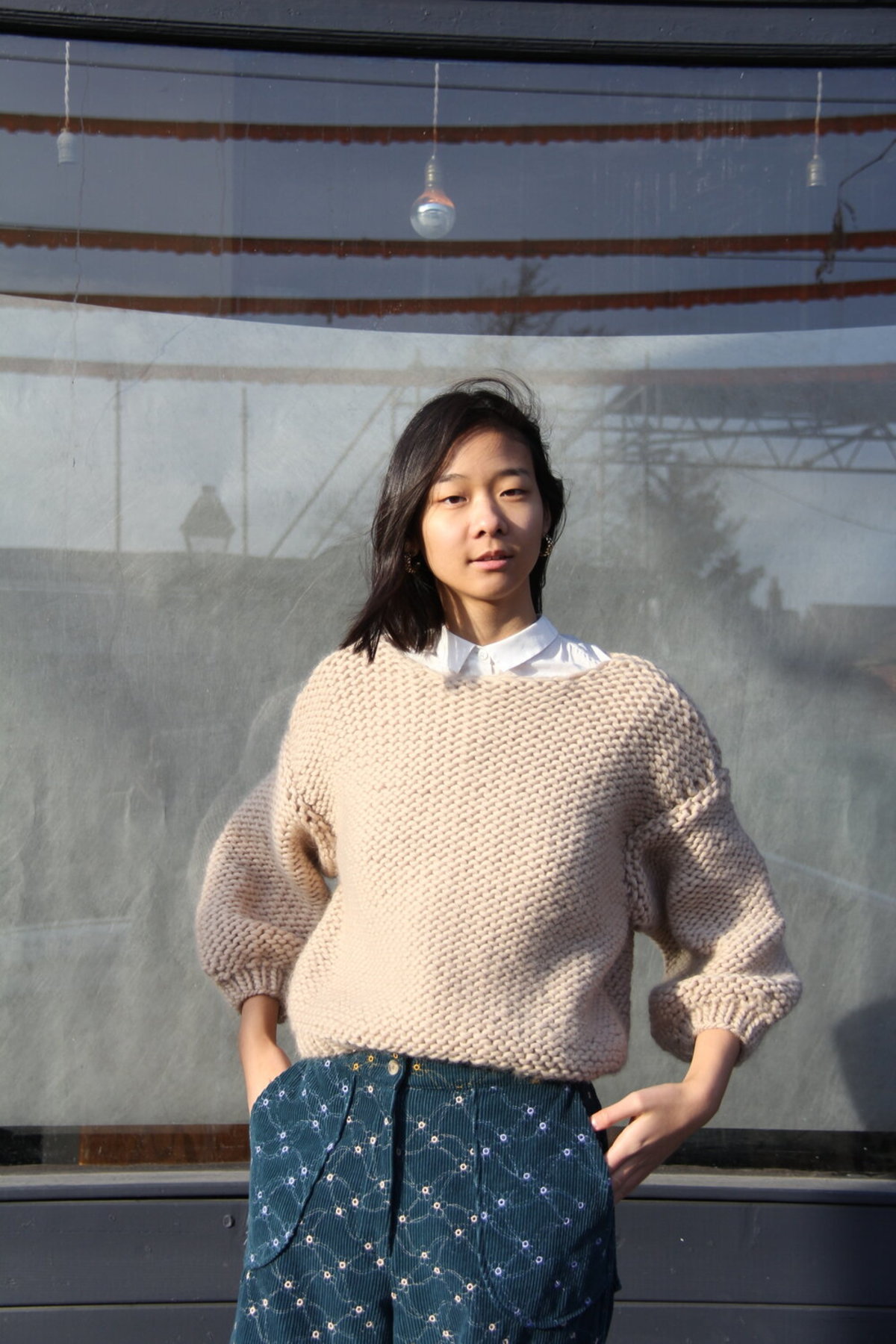 Maiami Big Sweater - Beige - Image 3 of 4