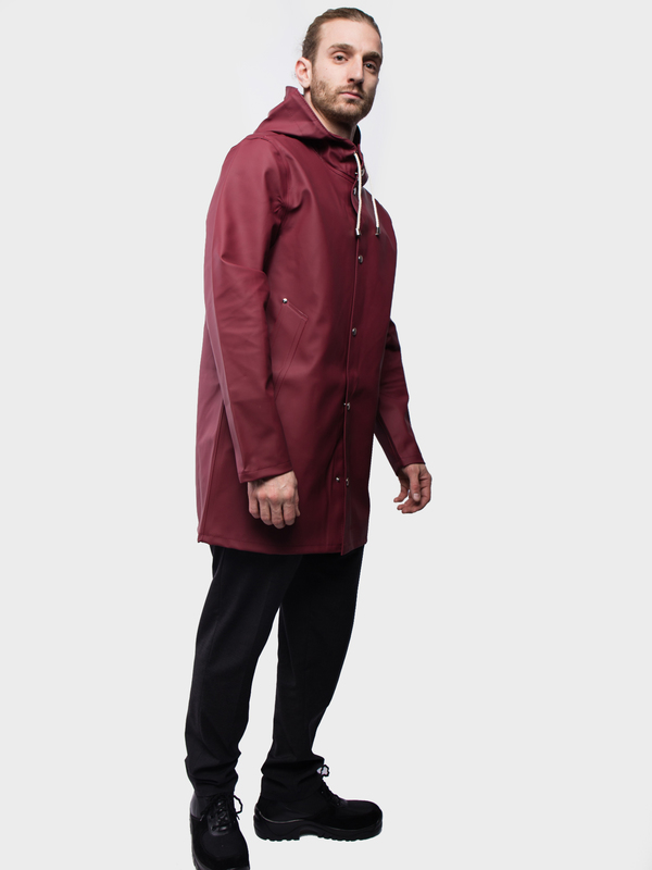 Stutterheim Stockholm Raincoat burgundy Garmentory