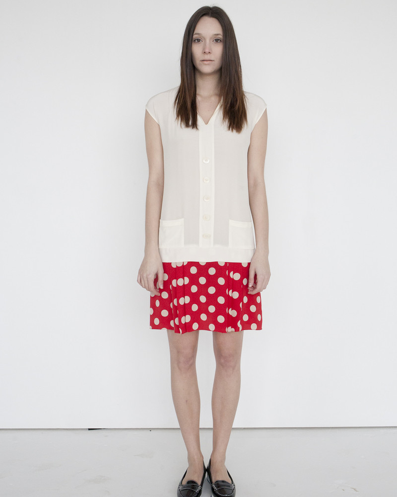 Rachel Antonoff SKQ Dress - White/Red Print