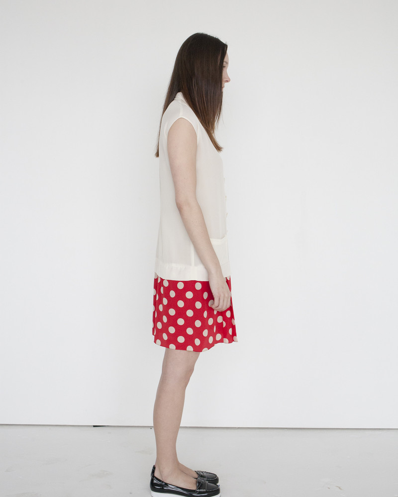 Rachel Antonoff SKQ Dress - White/Red Print