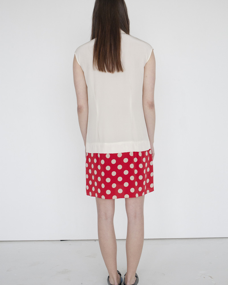 Rachel Antonoff SKQ Dress - White/Red Print