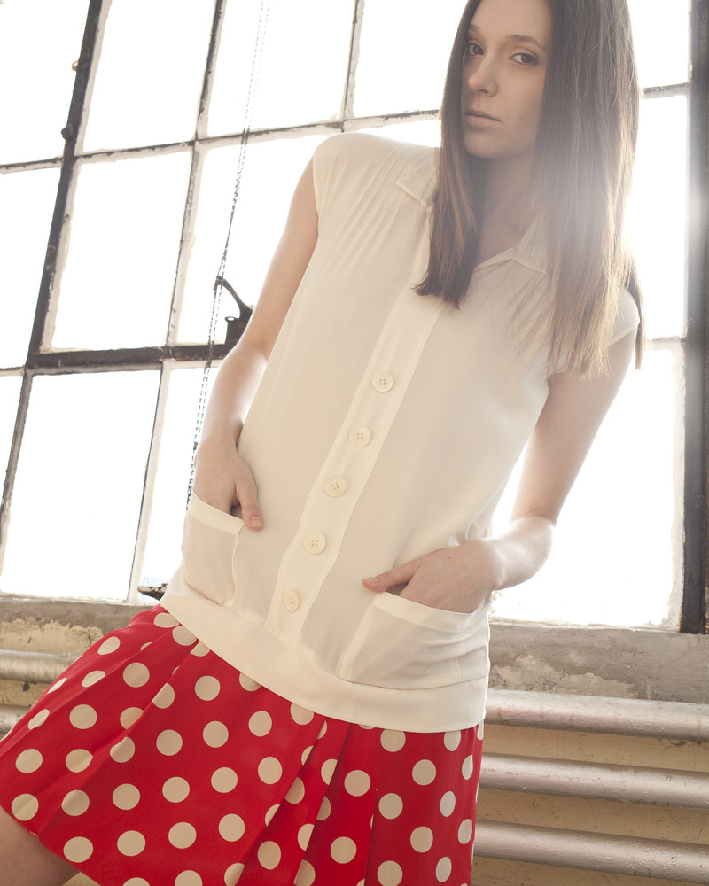 Rachel Antonoff SKQ Dress - White/Red Print