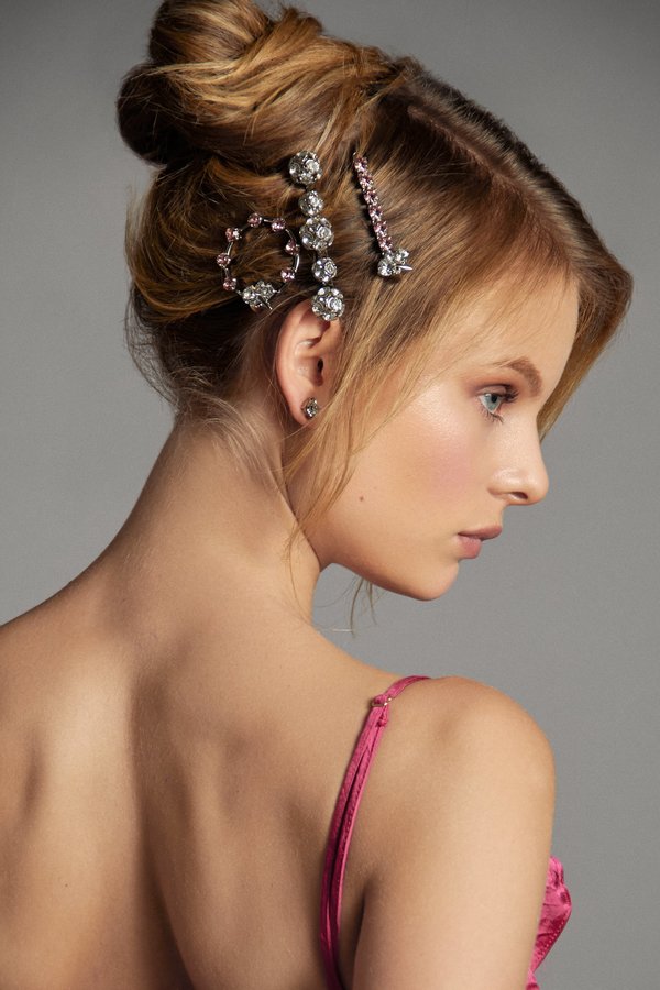 Joomi Lim Statement Crystal Ball Hair Clip - Rhodium/Crystal Joomi Lim Statement Crystal Ball Hair Clip - Rhodium/Crystal