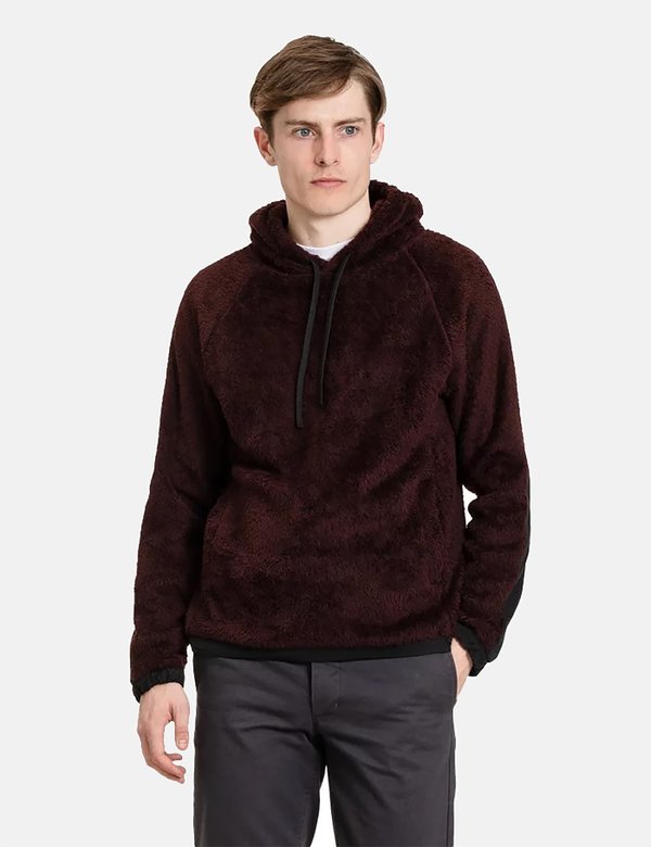 Norse Projects Tycho Hood Fleece - Mulberry Red Norse Projects Tycho Hood Fleece - Mulberry Red