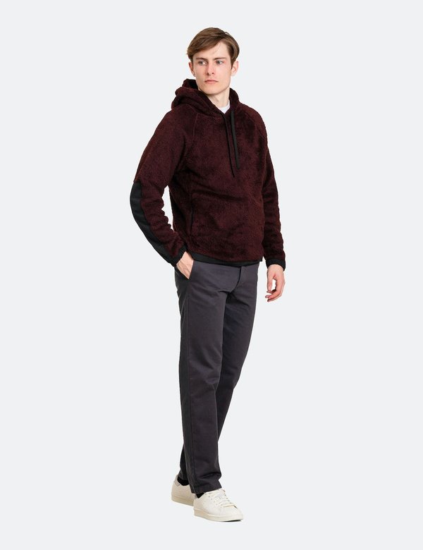 Norse Projects Tycho Hood Fleece - Mulberry Red Norse Projects Tycho Hood Fleece - Mulberry Red