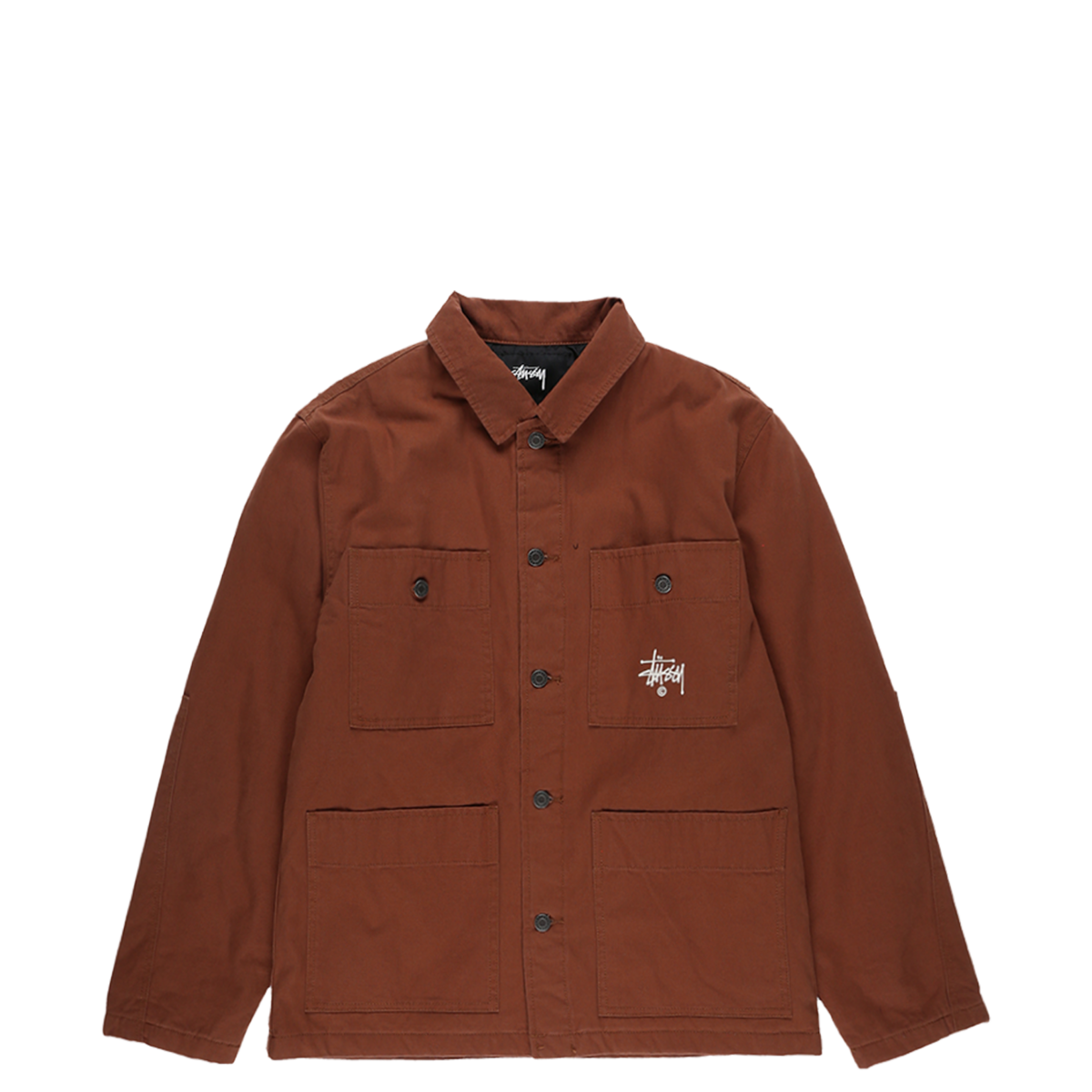 Stussy Quilted Chore Coat brown Garmentory
