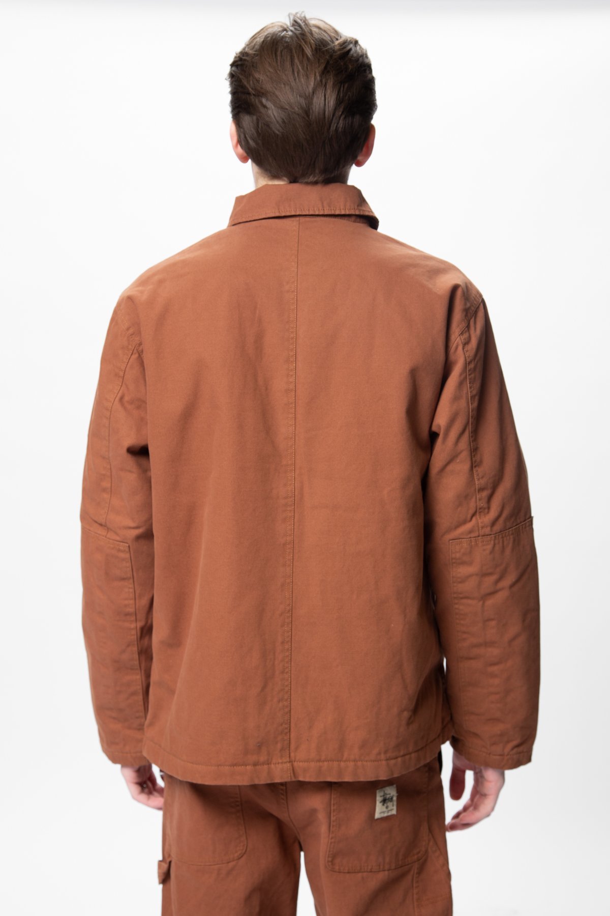 Stussy Quilted Chore Coat brown Garmentory