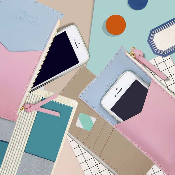 Matter Matters Mini Zipped Pouch - Pink/Baby Blue Matter Matters Mini Zipped Pouch - Pink/Baby Blue