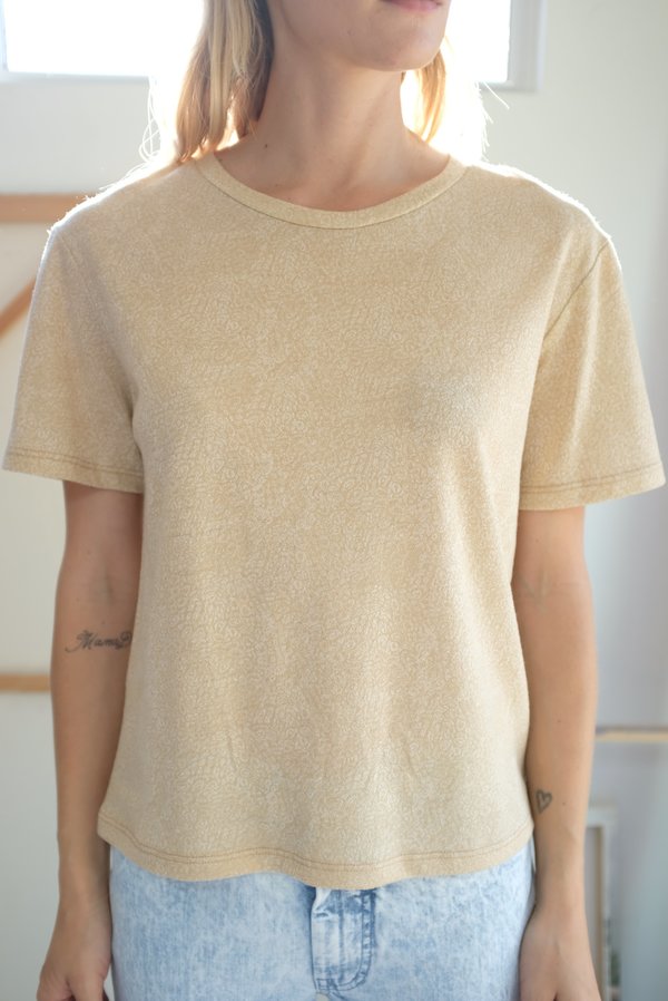 Beklina Merino T-Shirt - Animal Print Tan Beklina Merino T-Shirt - Animal Print Tan