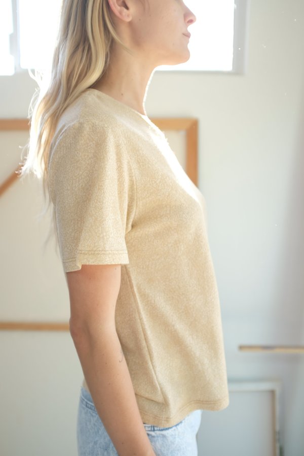 Beklina Merino T-Shirt - Animal Print Tan Beklina Merino T-Shirt - Animal Print Tan