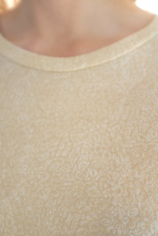 Beklina Merino T-Shirt - Animal Print Tan Beklina Merino T-Shirt - Animal Print Tan