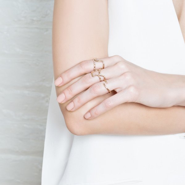 Shahla Karimi Subway Harlem to South Ferry Ring - 14k gold Shahla Karimi Subway Harlem to South Ferry Ring - 14k gold