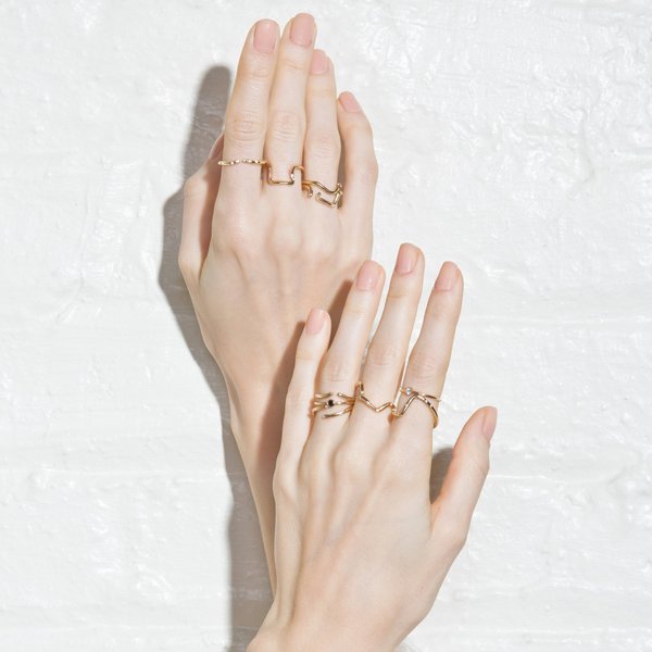 Shahla Karimi Subway Harlem to South Ferry Ring - 14k gold Shahla Karimi Subway Harlem to South Ferry Ring - 14k gold
