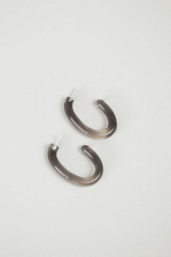 Wolf Circus Glass Hoops Large Earrings - smoke Wolf Circus Glass Hoops Large Earrings - smoke